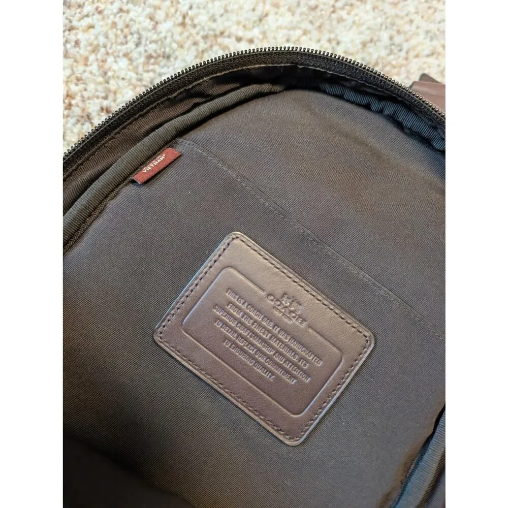 COACH Camden Sling Backpack Crossbody Chest Bag Brown Pebbled Leather Unisex